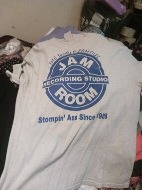 Jerzees Light Gray T-Shirt with Blue Jam Room Logo